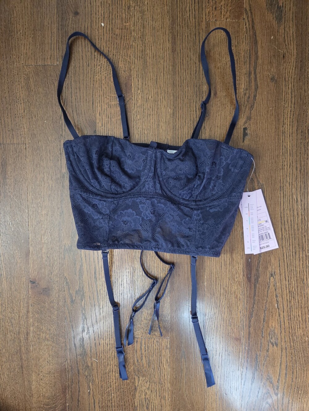 New Wild Fable Womens XS Navy Lace Underwire Bustier